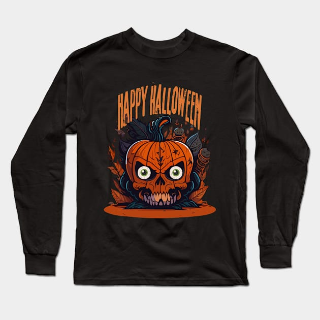 Halloween Long Sleeve T-Shirt by MckinleyArt